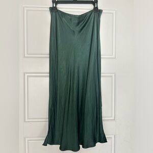 H&M Deep Green Midi Skirt